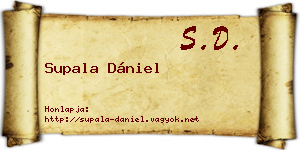 Supala Dániel névjegykártya